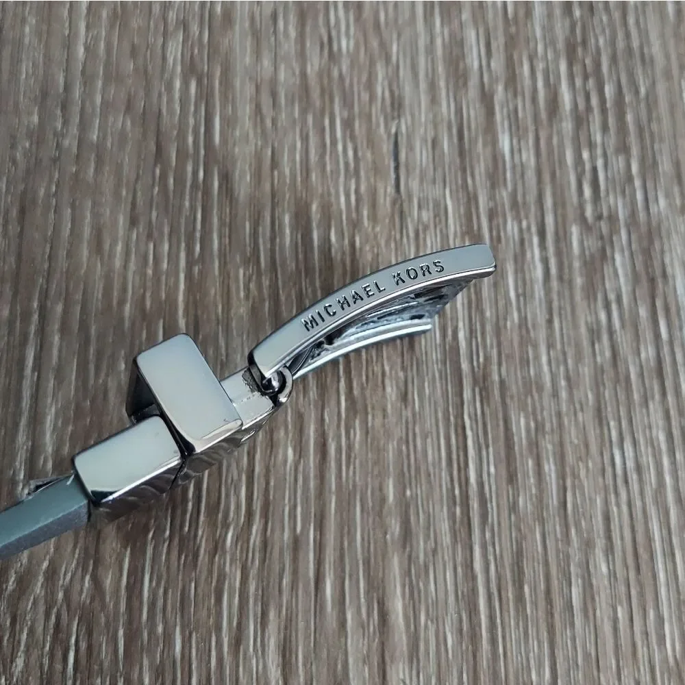 Michael Kors Reversible Belt - Silver & Black - Total Length 40